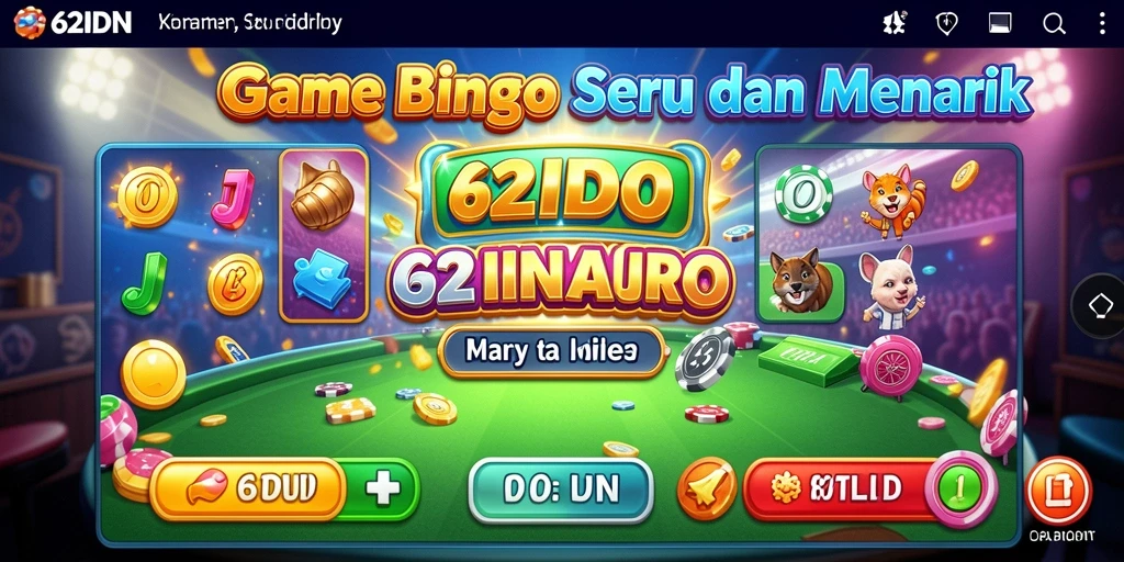 Tampilan gameplay seru dari 62IDN yang penuh warna.