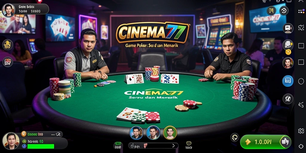 Tampilan menarik dari gameplay Poker di CINEMA777.