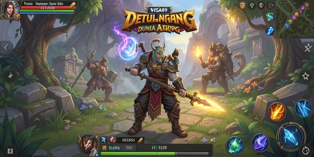 Screenshot utama menunjukkan pertarungan mendebarkan dalam game ARPG.